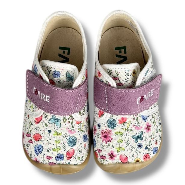 Dětská domácí obuv Fare bare - Květinky