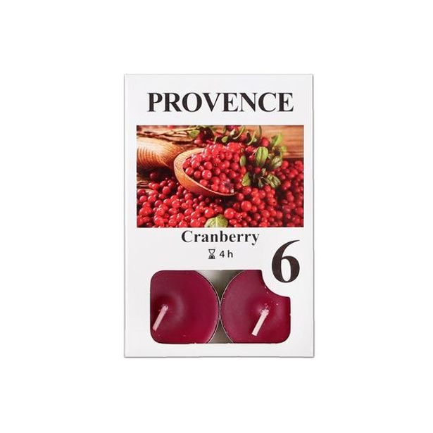 Provence SVÍČKA ČAJOVÁ BRUSINKA, 6KS_hamashop