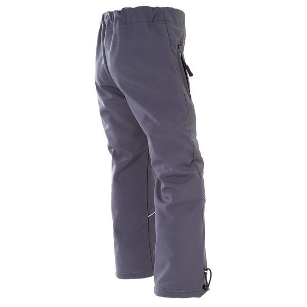 MODADETI_ADELLiNO Softshellové nepromokavé kalhoty podšité fleecem šedé