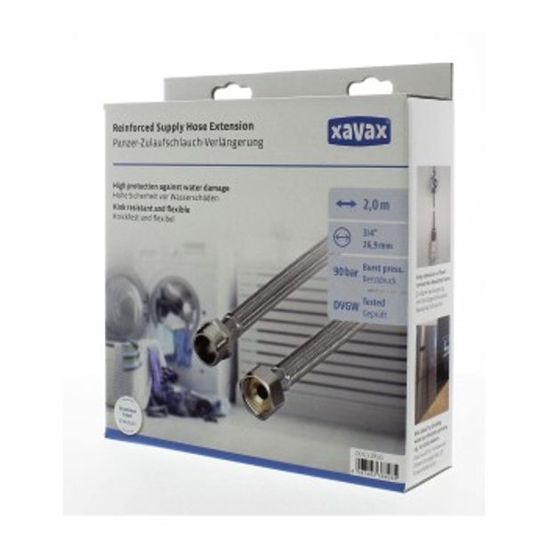 Xavax Reinforced Supply Hose Extension, 2 m