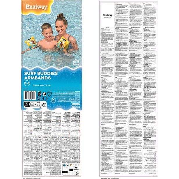 Bestway Nafukovací rukávky - mix 2 druhy (ananas, meloun), 23x15cm