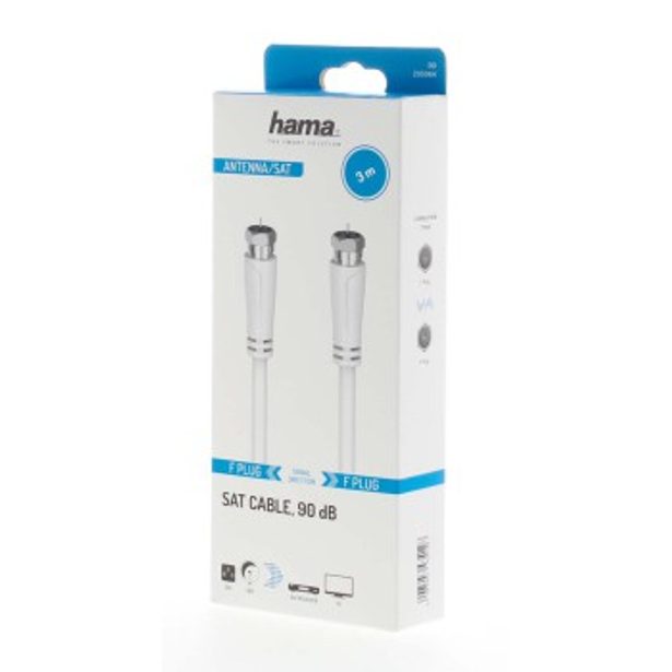 Hama SAT kabel F-vidlice 90 dB, 3 m