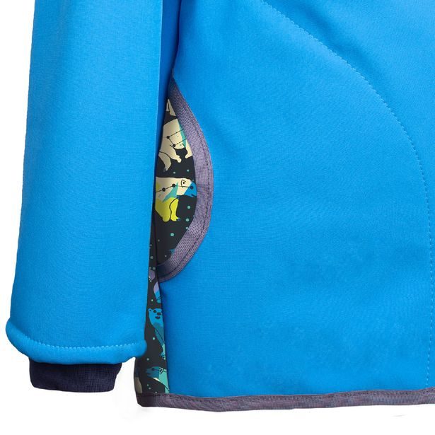unuo Softshellová bunda s fleecem Souhvězdí medvěda tyrkysová (Unuo softshell jacket printed)