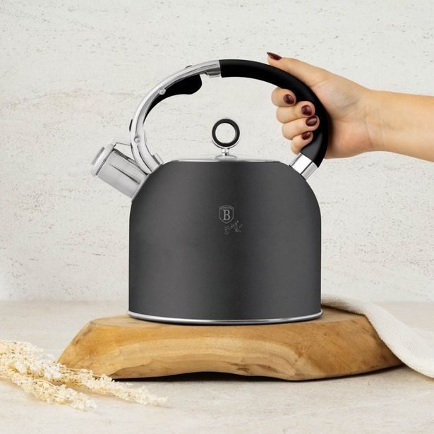 BERLINGERHAUS Konvice pískací se skleněným víkem 3 L Antracit Collection BH-8917