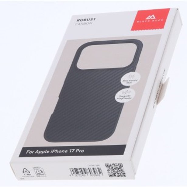 Black Rock Robust Carbon, kryt pro Apple iPhone 17 Pro, magnetický, karbonový vzhled, černý