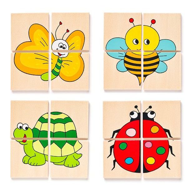 Mini puzzle "Beruška" v dř. krabičce