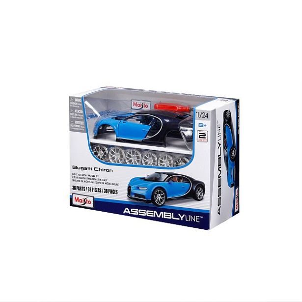 Maisto Maisto - Bugatti Chiron, modrá, assembly line, 1:24