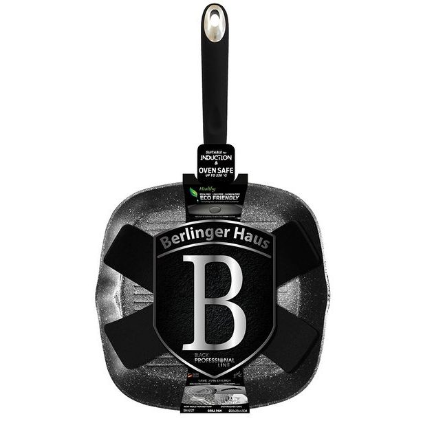 BERLINGERHAUS Pánev grilovací s titanovým povrchem 28 cm Black Professional Line BH-6127