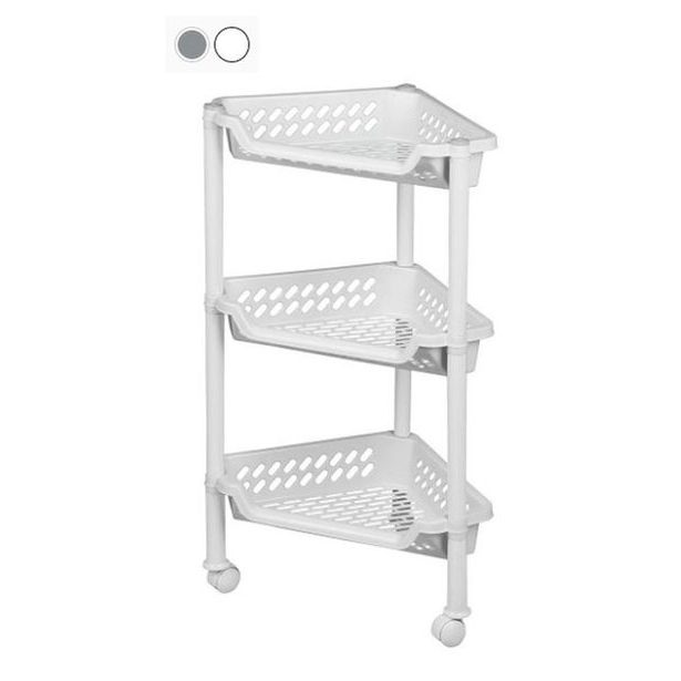 regál 3-dílný rohový 380x265x680, pojízdný