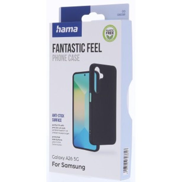 Hama Fantastic Feel, kryt pro Samsung Galaxy A26 5G, hebký povrch, černý