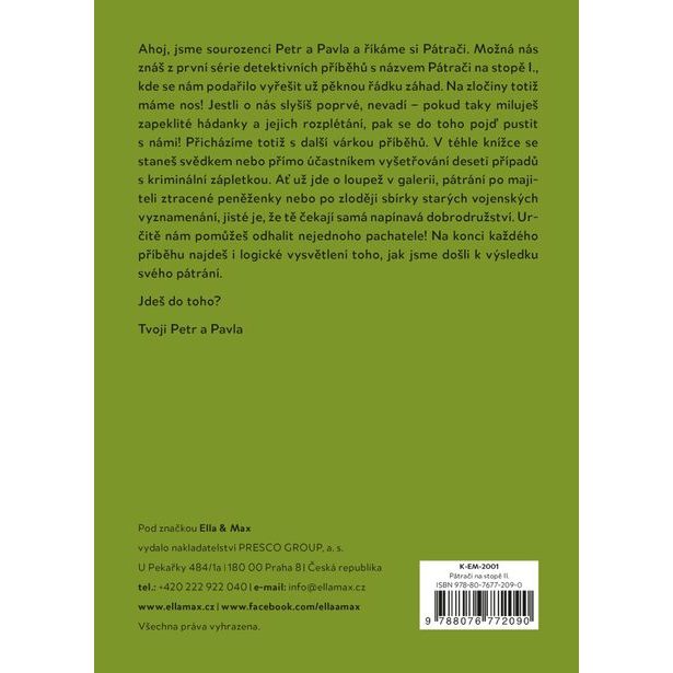 PÁTRAČI NA STOPĚ II. – Dětské detektivky s hádankou