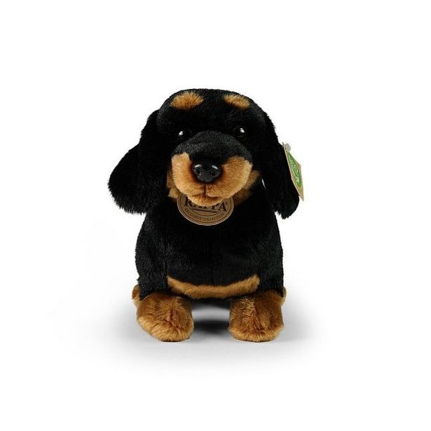 RAPPA Plyšový pes jezevčík sedící 30 cm ECO-FRIENDLY