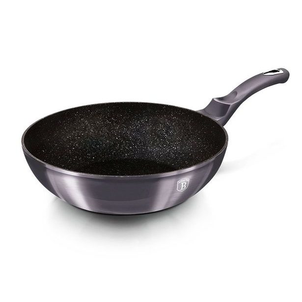 BERLINGERHAUS Pánev WOK s mramorovým povrchem 28 cm Carbon PRO Line BH-6900