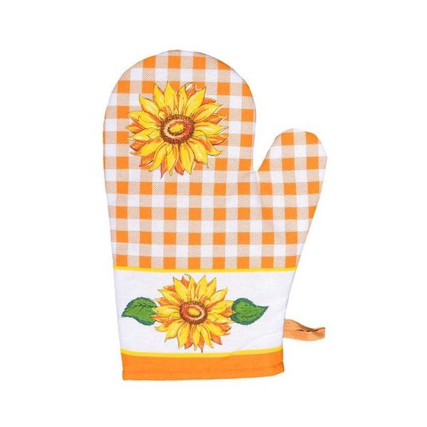 chňapka 28x18cm, SLUNEČNICE oranž.., BA, magn., poutko, podš.