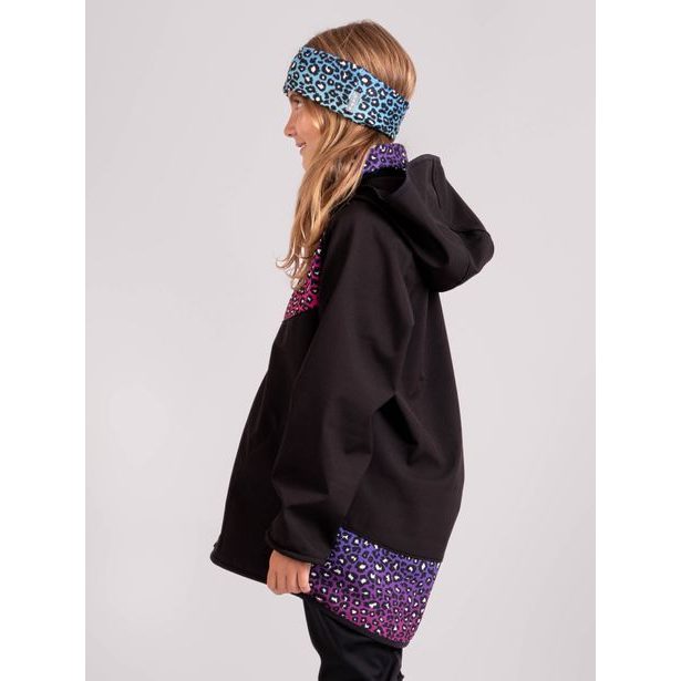 Unuo, Dětská softshellová bunda s fleecem Basic, Černá, Divočina