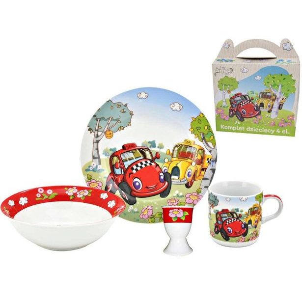 soupr. 4díl.AUTO, děts.jídel., porcelán, DB