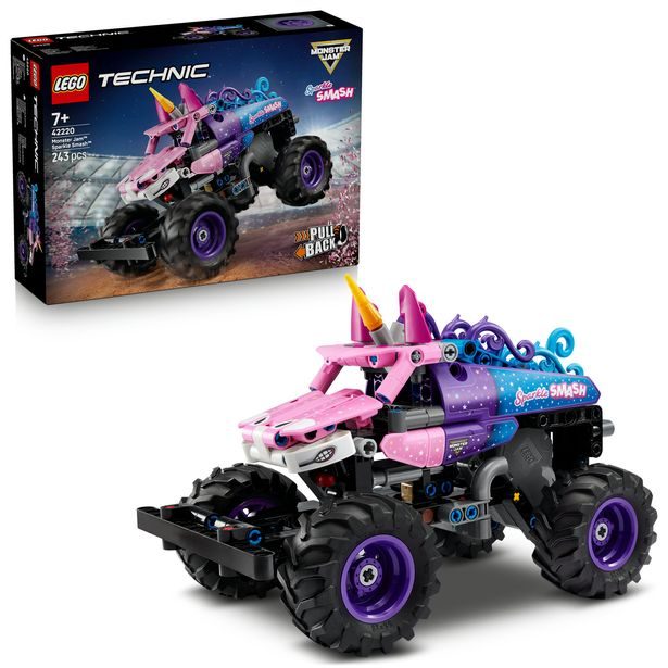 Monster Jam™ Sparkle Smash™ s natahovacím motorem