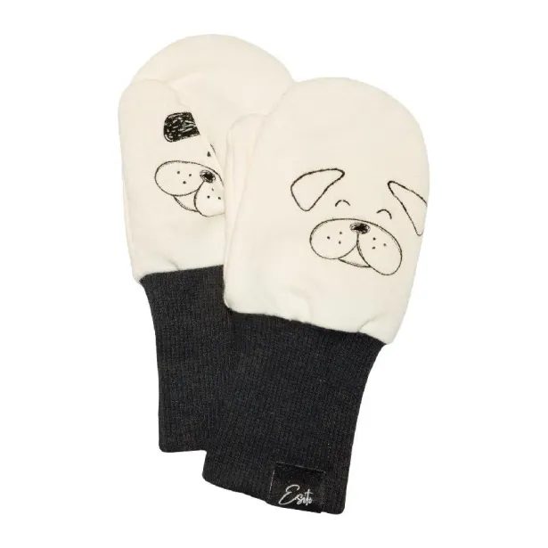 ESITO Palcové rukavice zateplené Tlapka - smetanová