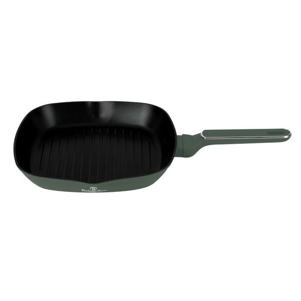 BERLINGERHAUS Pánev grilovací s titanovým povrchem 28 cm Matte Green BH-8161