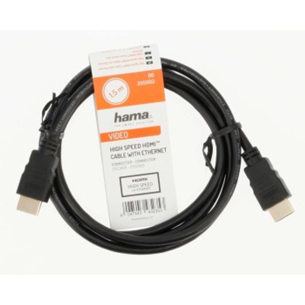 Hama HDMI kabel High Speed 4K 1,5 m, nebalený
