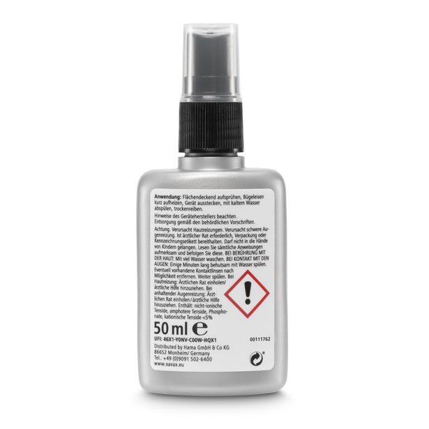 Xavax čisticí sprej na žehličku, 50 ml, včetně utěrky z mikrovlákna