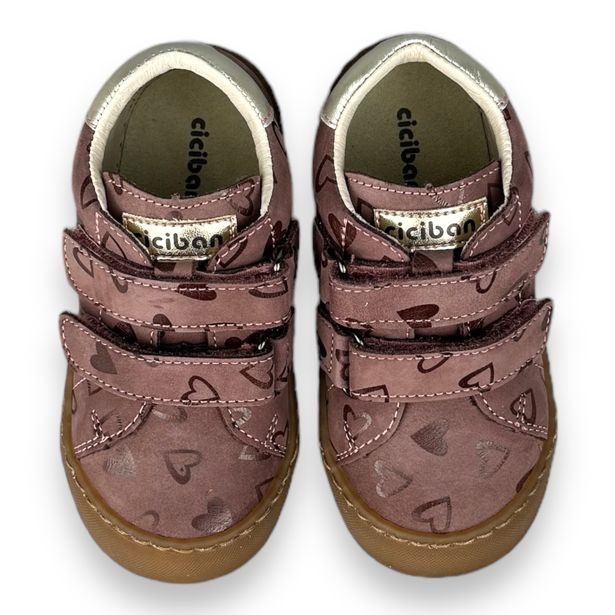 Dětská celokožená obuv Ciciban - Bordo srdíčka