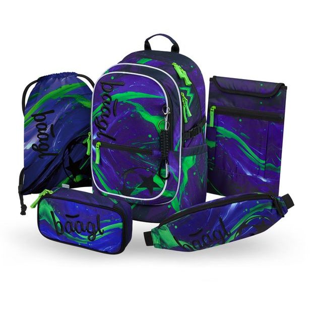 BAAGL SET 5 Core Football champion: batoh, penál, sáček, ledvinka, obal na notebook GRS