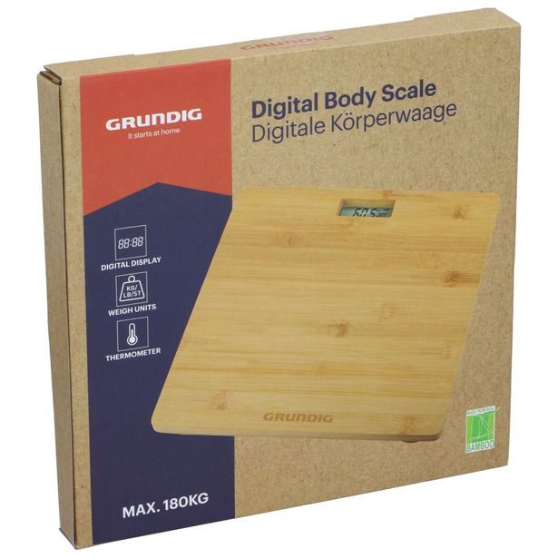 GRUNDIG Osobní váha ALPINA bambus ED-242358