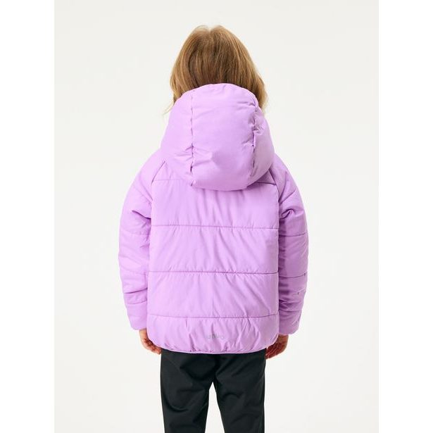 Unuo Dětská oboustranná bunda Duo, Lila, Kytky