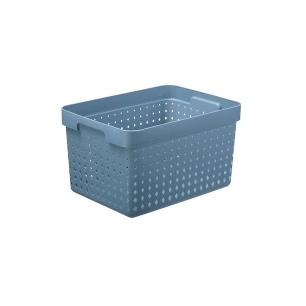 košík SEOUL L, 36x27x20cm-sev.modrý, plast
