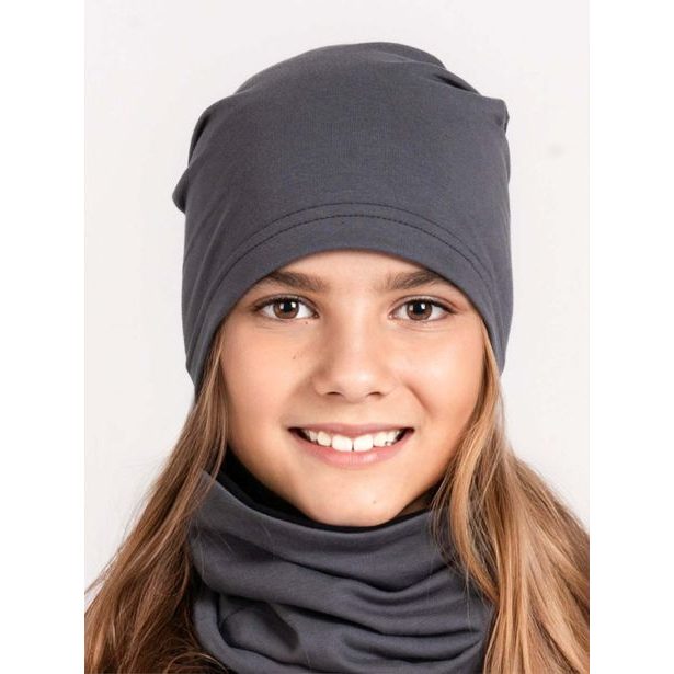 Unuo, Dětská čepice z teplákoviny Homeless, Šedá
