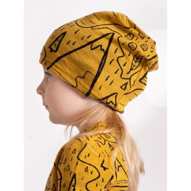 Unuo, Dětská merino čepice Homeless, Hořčicová, Město