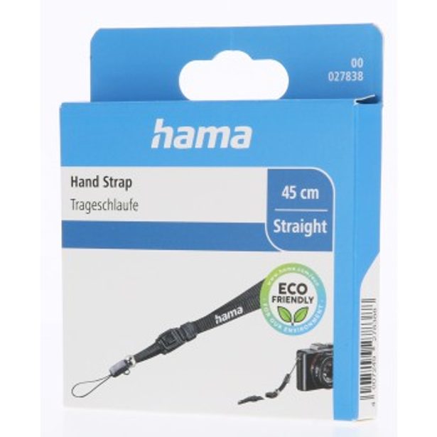 Hama univerzální textilní šňůrka, 45 cm, rychloupínací mechanismus, černá