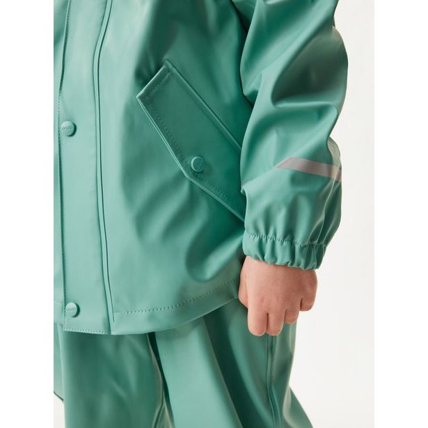 Unuo Dětská nepromokavá bunda bez zateplení, Zelená