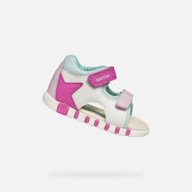 Bílé dívčí barefoot sandály Geox Sandal Iupidoo