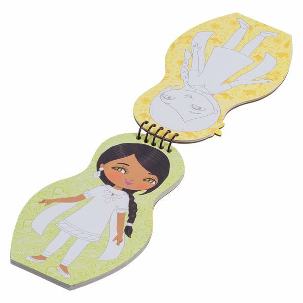 Oblékáme indické panenky AŠNA – Omalovánky Baagl