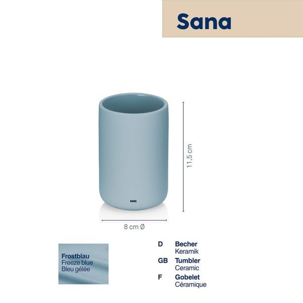 KELA Pohár Sana keramický 11,5 cm modrá KL-24521