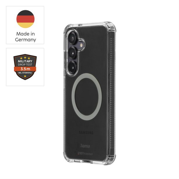 Hama Extreme Protect, kryt pro Samsung Galaxy S25 FE, magnetický, D3O®, nežloutne, průhledný