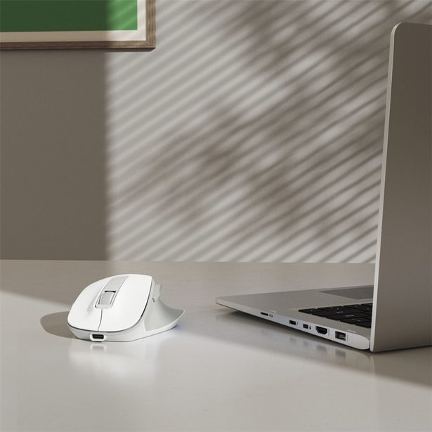 Hama bezdrátová optická myš WM-500, nabíjecí, tichá, bílá