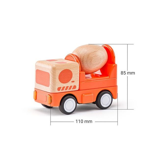 WOODY Auto míchačka se zvuky a světlem, setrvačník