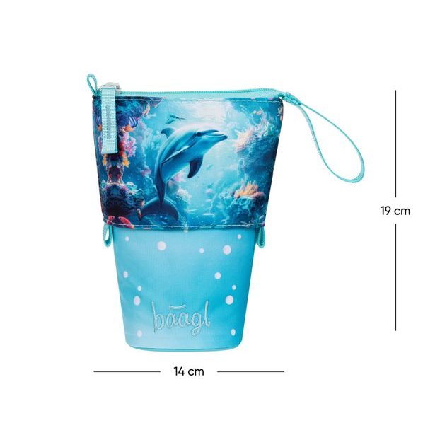 BAAGL Školní penál Pastelkovník Delfín GRS