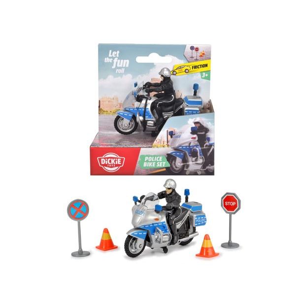 Policejní motocykl 10 cm s přísl.