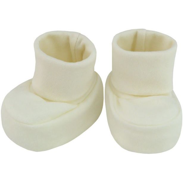 ESITO Kojenecké bačkůrky bavlna malé jednobarevné smetanové - smetanová