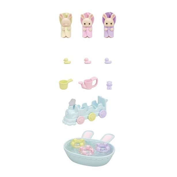 Sylvanian family Koupel trojčat králíčků