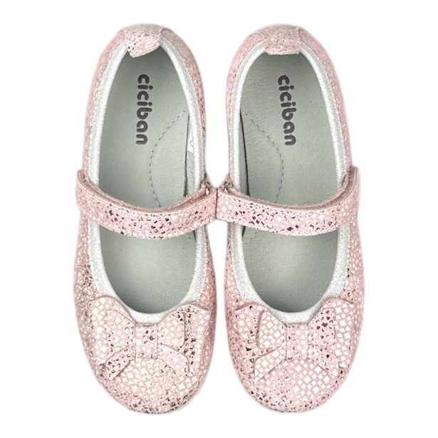 Dívčí baleríny Ciciban - Růžové s mašličkou