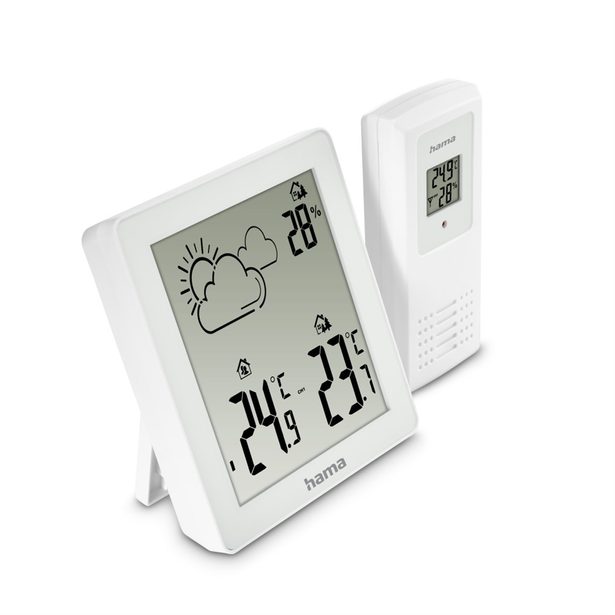 Hama Zakynthos, meteostanice, bezdrátový senzor, baterie, bílá