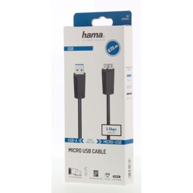 Hama micro USB 3.0 kabel 0,75 m