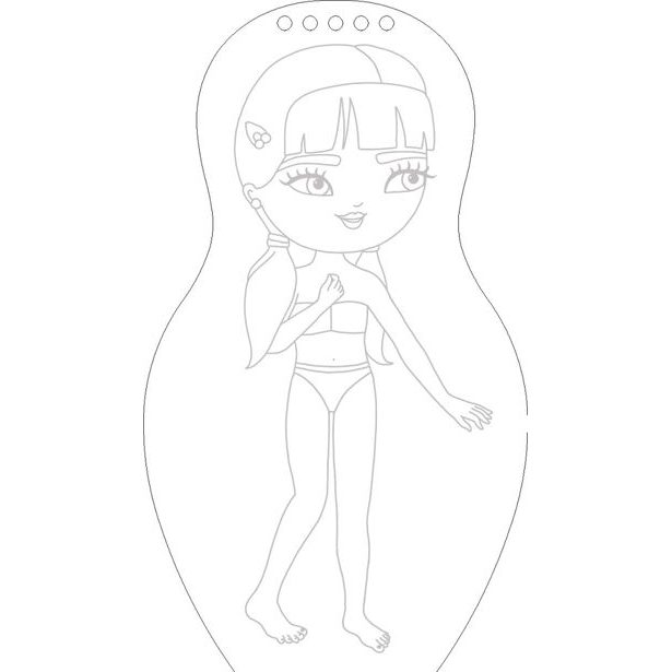 Obliekame maďarské bábiky SÁRA – Maľovanky Baagl