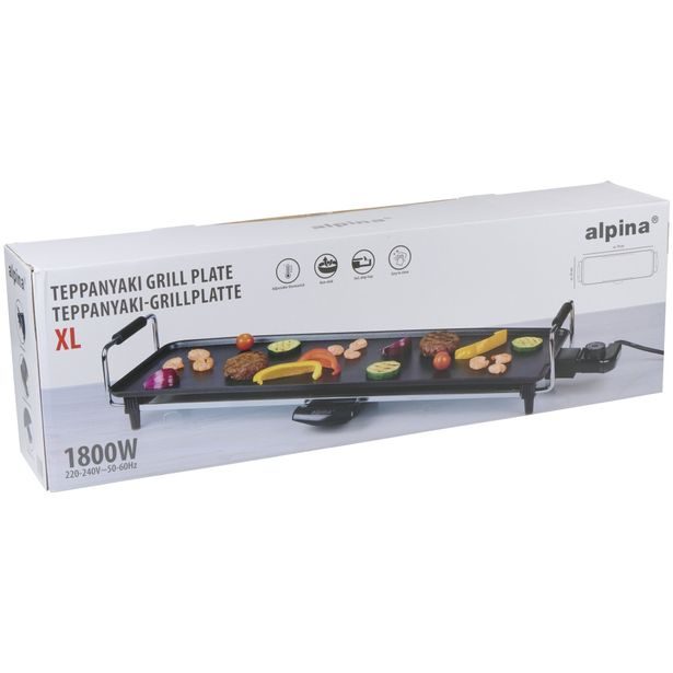 ALPINA Elektrický gril teppanyaki 1800W 70x23 cm ED-218210
