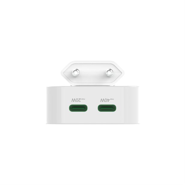 Hama rychlá USB nabíječka GaN, 2x USB-C PD/QC 40 W, skládací